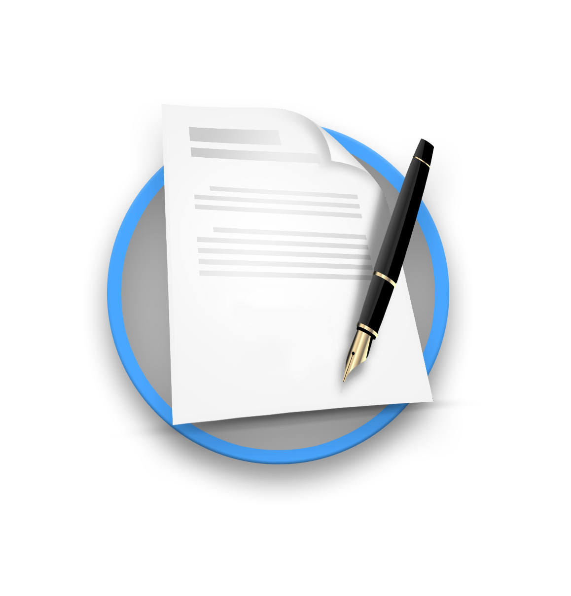 Llena tu Solicitud Icono de Documento y Pluma